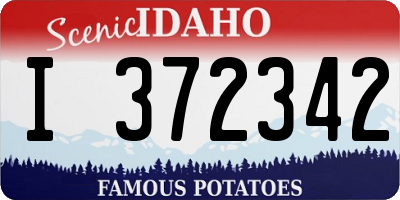 ID license plate I372342