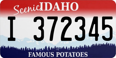 ID license plate I372345