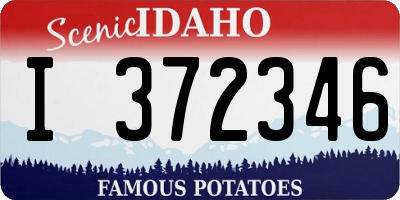 ID license plate I372346