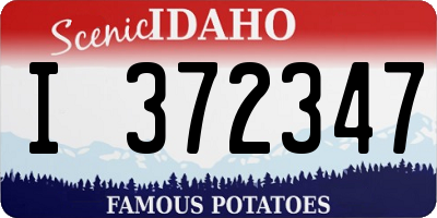 ID license plate I372347