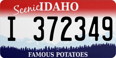 ID license plate I372349
