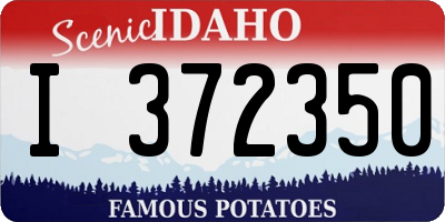 ID license plate I372350