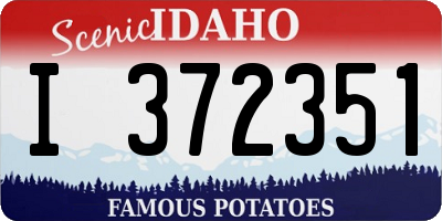 ID license plate I372351