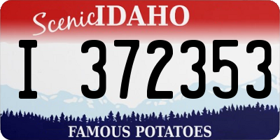 ID license plate I372353