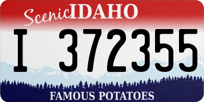 ID license plate I372355