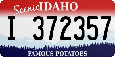 ID license plate I372357