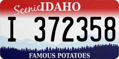 ID license plate I372358