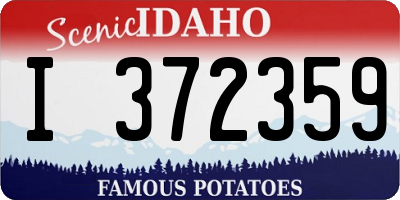 ID license plate I372359