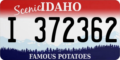 ID license plate I372362