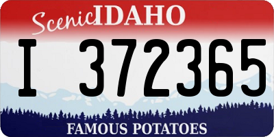 ID license plate I372365