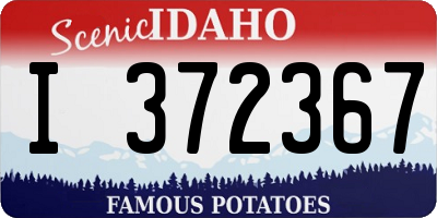ID license plate I372367