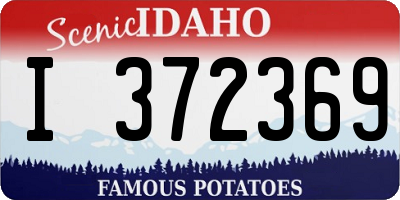 ID license plate I372369