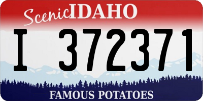 ID license plate I372371