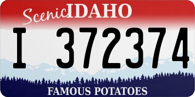 ID license plate I372374