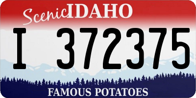 ID license plate I372375