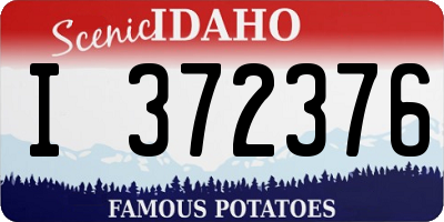 ID license plate I372376