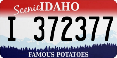 ID license plate I372377