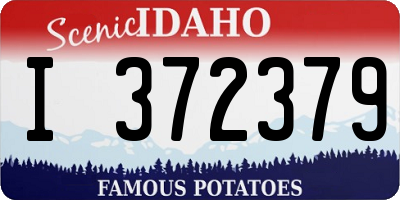 ID license plate I372379