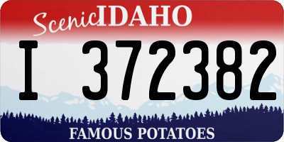 ID license plate I372382