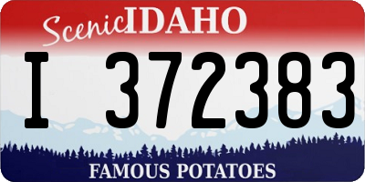 ID license plate I372383