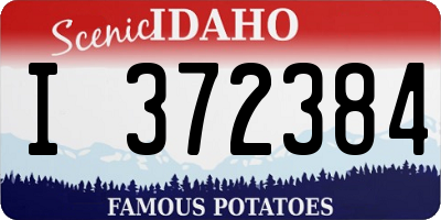 ID license plate I372384