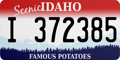 ID license plate I372385