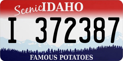 ID license plate I372387