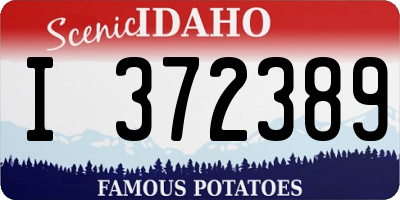 ID license plate I372389
