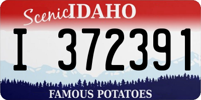 ID license plate I372391