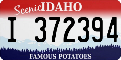 ID license plate I372394