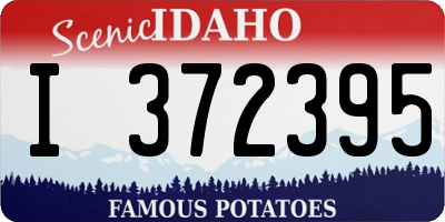 ID license plate I372395