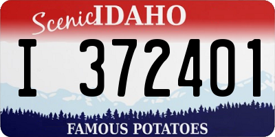 ID license plate I372401