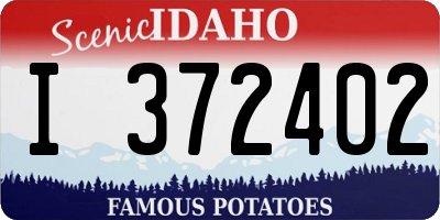 ID license plate I372402