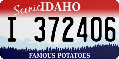 ID license plate I372406