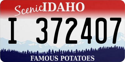 ID license plate I372407