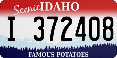 ID license plate I372408
