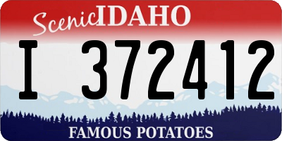 ID license plate I372412