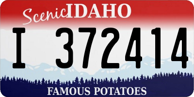 ID license plate I372414