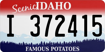 ID license plate I372415