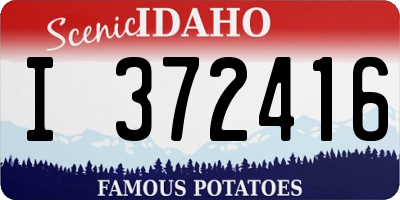 ID license plate I372416