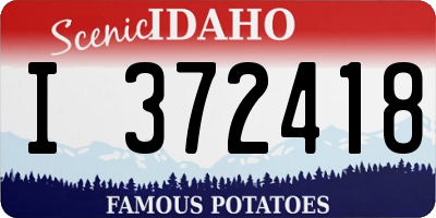 ID license plate I372418