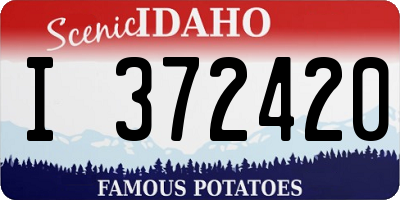 ID license plate I372420