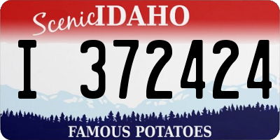 ID license plate I372424