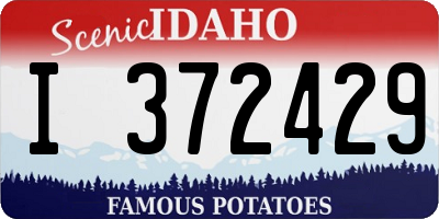 ID license plate I372429