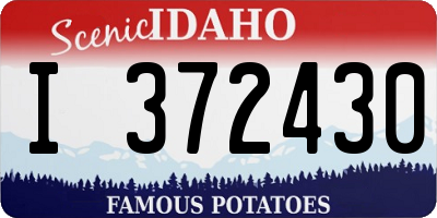 ID license plate I372430