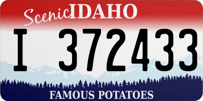 ID license plate I372433
