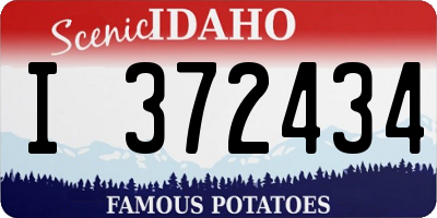 ID license plate I372434