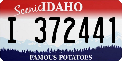 ID license plate I372441