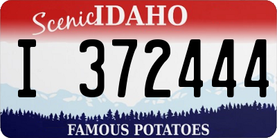ID license plate I372444