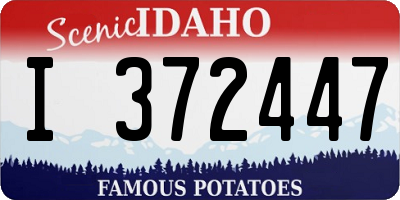 ID license plate I372447